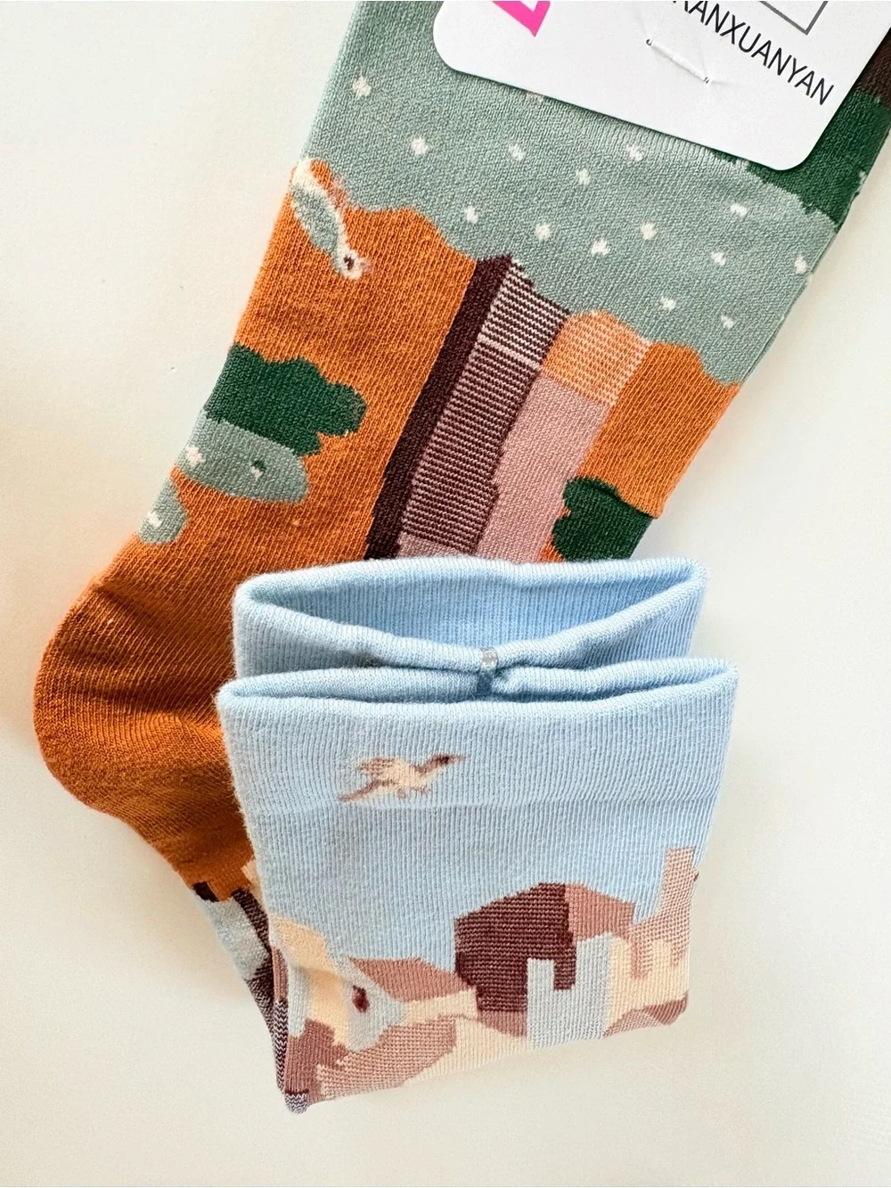 3 Pairs Artistic Crew Socks Bundle NWT Unisex US 6.5–8